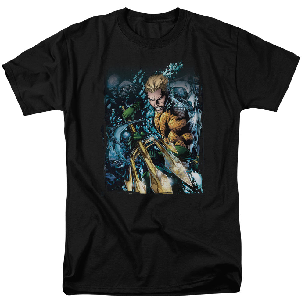 Jla Aquaman #1 Mens T Shirt Black