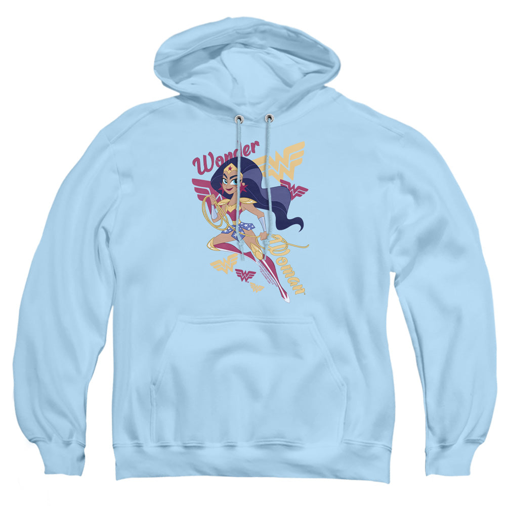 Dc Superhero Girls Wonder Woman Mens Hoodie Light Blue Officially Licensed