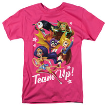 Load image into Gallery viewer, Dc Superhero Girls Team Up Mens T Shirt Hot Pink