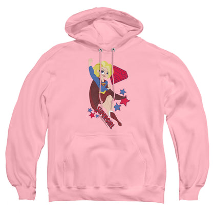Dc Superhero Girls Supergirl Mens Hoodie Pink Officially Licensed