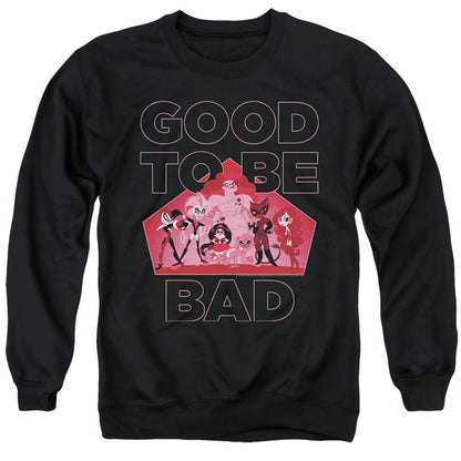 Dc Superhero Girls Good To Be Bad Mens Crewneck Sweatshirt Black Officially Licensed