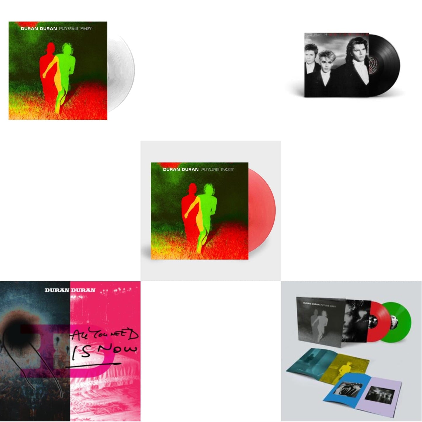 Duran Duran - Future Past & Future Past (Transparent Red LP Vinyl) (I) & All You Need Is Now (Magenta Vinyl/2LP) (I) & Future Past (Complete Edition/2LP) & Notorious (2010 Remaster)