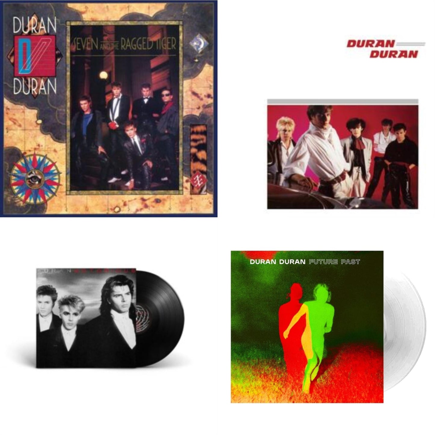 Duran Duran - Future Past & Duran Duran (2010 Remaster) & Notorious (2010 Remaster) & Seven & The Ragged Tiger (2010 Remaster) - LP Vinyl Bundle