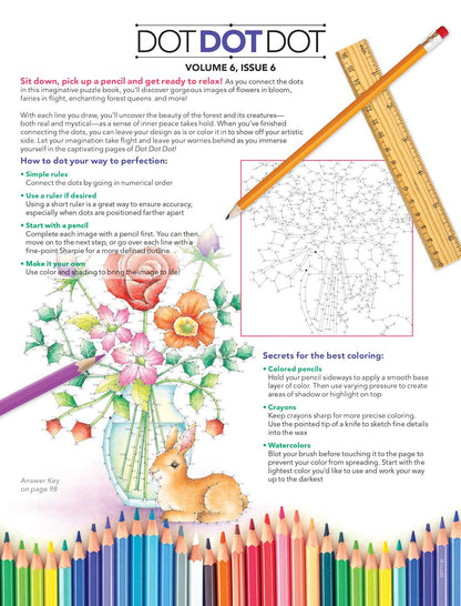 Dot Dot Dot - Beautiful Blooms: 48 Puzzles, Uncover Flowers, Tulips, Carnations, Connect The Dots, Adult Coloring Book, Relax, Unwind, Color, Boost Creativity, Unplug, Self-Care, De-Stress & Draw!