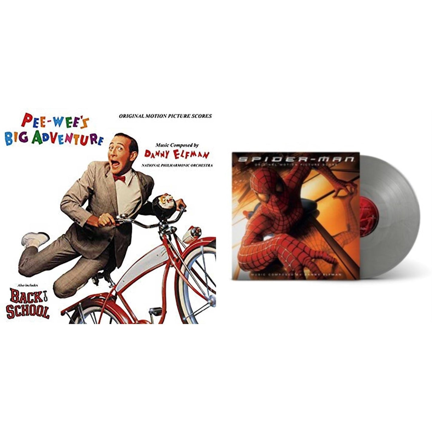 Danny Elfman - Pee-Wee's Big Adventure Ost (Red LP Vinyl) & Spider-Man Ost (20Th Anniversary/180G/Silver LP Vinyl)