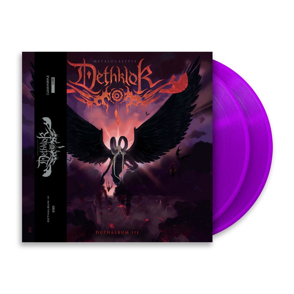 Dethklok 'Dethalbum Iii' Clear Purple LP + Dethklok X Revolver Special Collector's Edition Vinyl Record