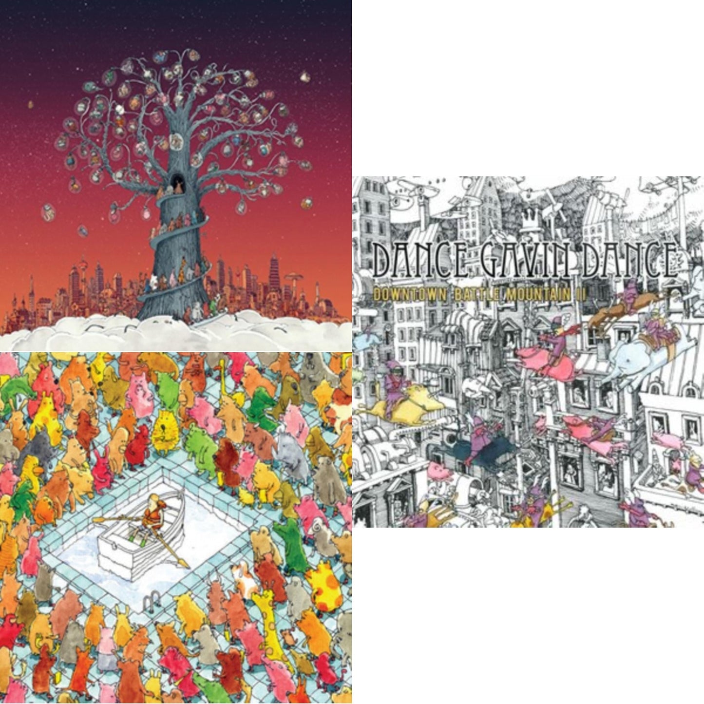 Dance Gavin Dance - Artificial Selection & Happiness (180G) & Downtown Battle Mountain Ii - LP Vinyl Bundle