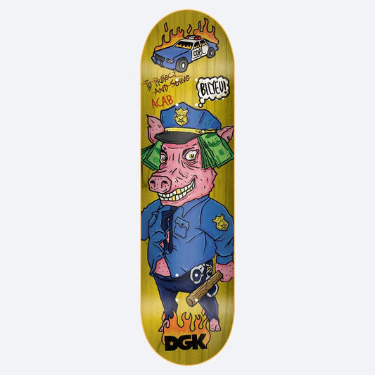 DGK Protect and Serve Bilyeu Skateboard Deck - 8.06ƒ?? Yellow
