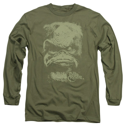 Dark Crystal Aughra Mens Long Sleeve Shirt Military Green Officially Licensed Officially Licensed