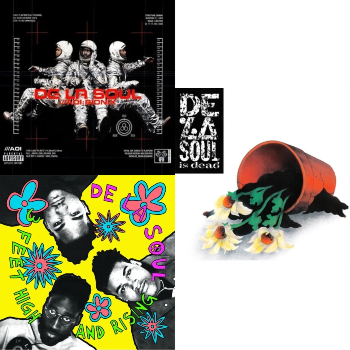 De La Soul - Aoi: Bionix (Remaster/2LP) & 3 Feet High & Rising (2LP/Yellow Vinyl) & De La Soul Is Dead (2LP)