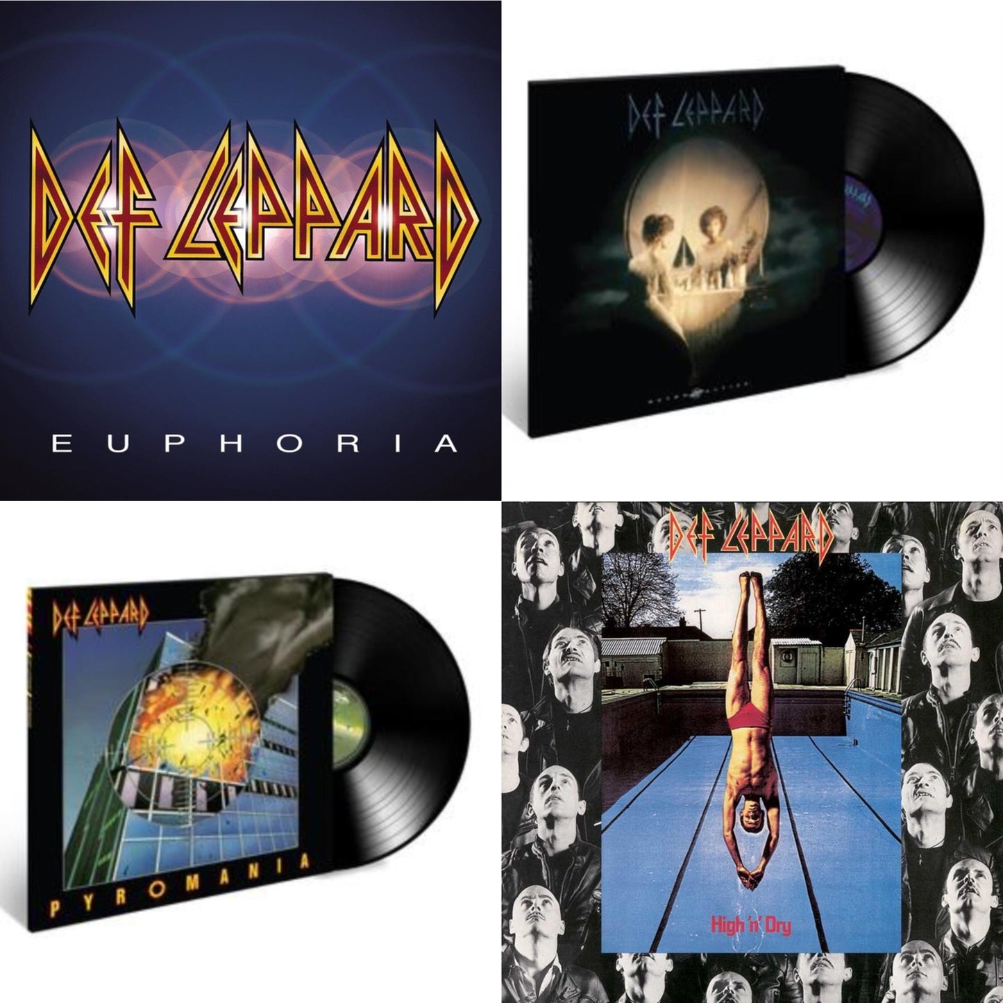 Def Leppard - High N Dry & Pyromania & Retro Active (2LP) & Euphoria (2LP)