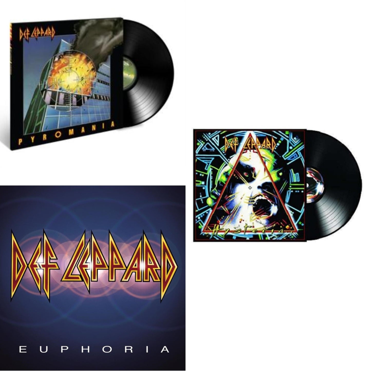 Def Leppard - Hysteria (2 LP) & Pyromania & Euphoria (2LP)