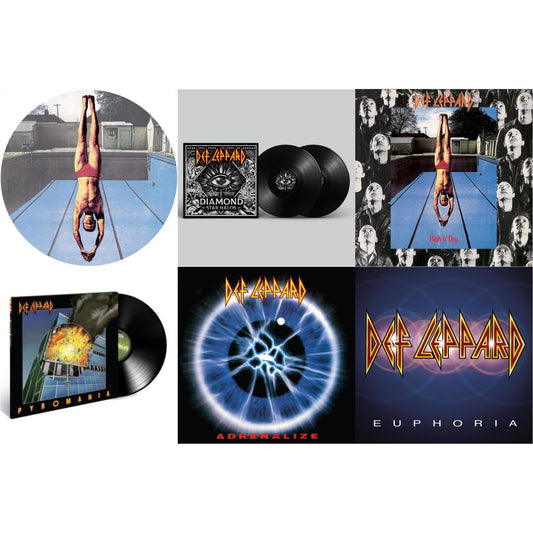 Def Leppard - High 'N' Dry (Picture Dsic) & Diamond Star Halos (2LP) & High N Dry & Pyromania & Adrenalize (2LP) & Euphoria (2LP)