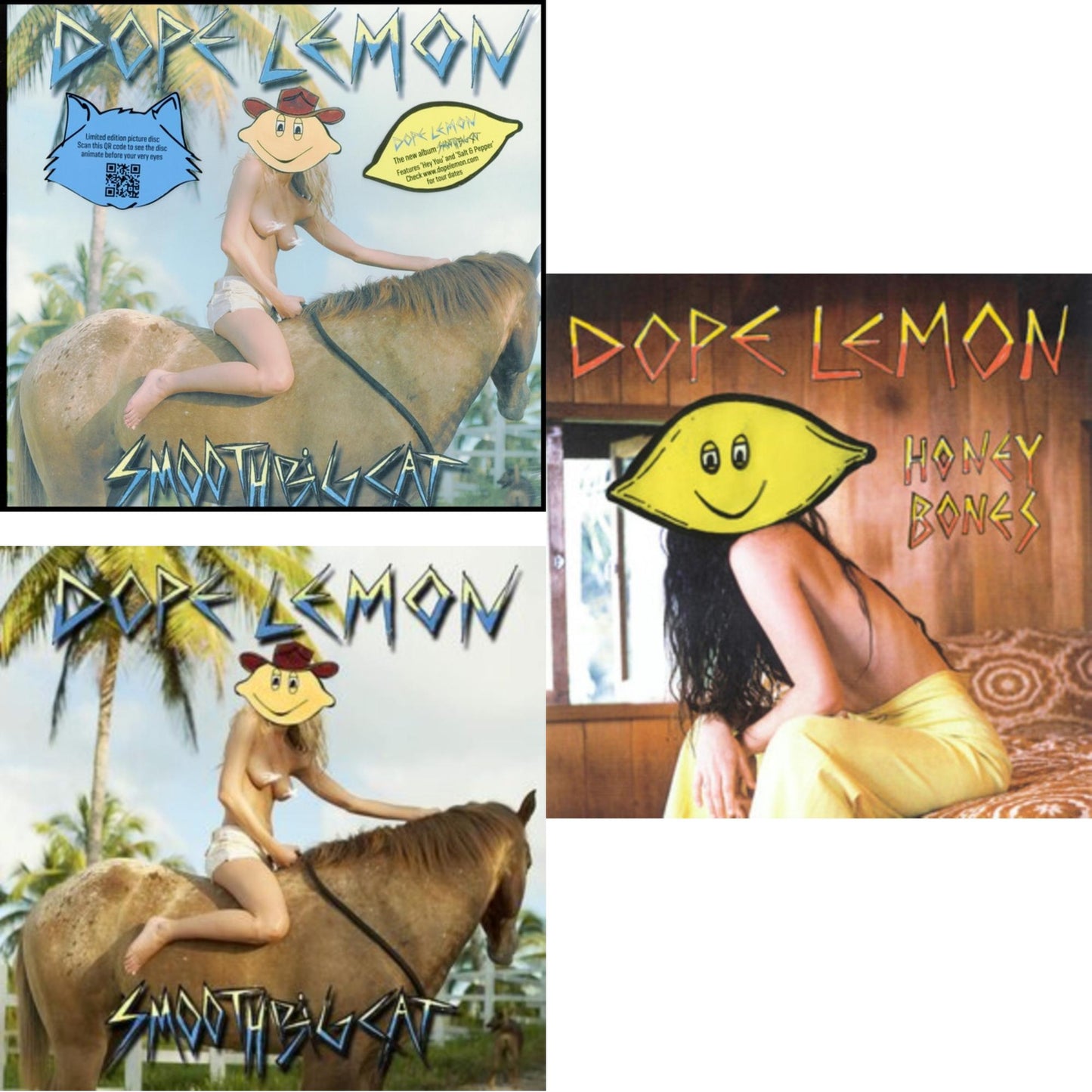Dope Lemon - Smooth Big Cat (Picture Disc) & Smooth Big Cat (Turquoise LP Vinyl) & Honey Bones (X) (Transparent Yellow LP Vinyl)