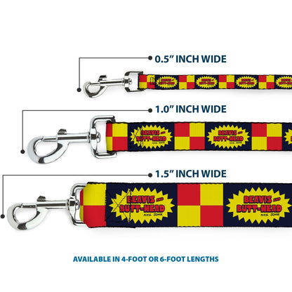 Beavis and Butthead Title Logo Checker Dog Leash