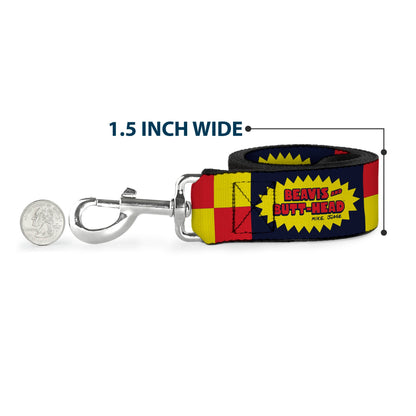 Beavis and Butthead Title Logo Checker Dog Leash