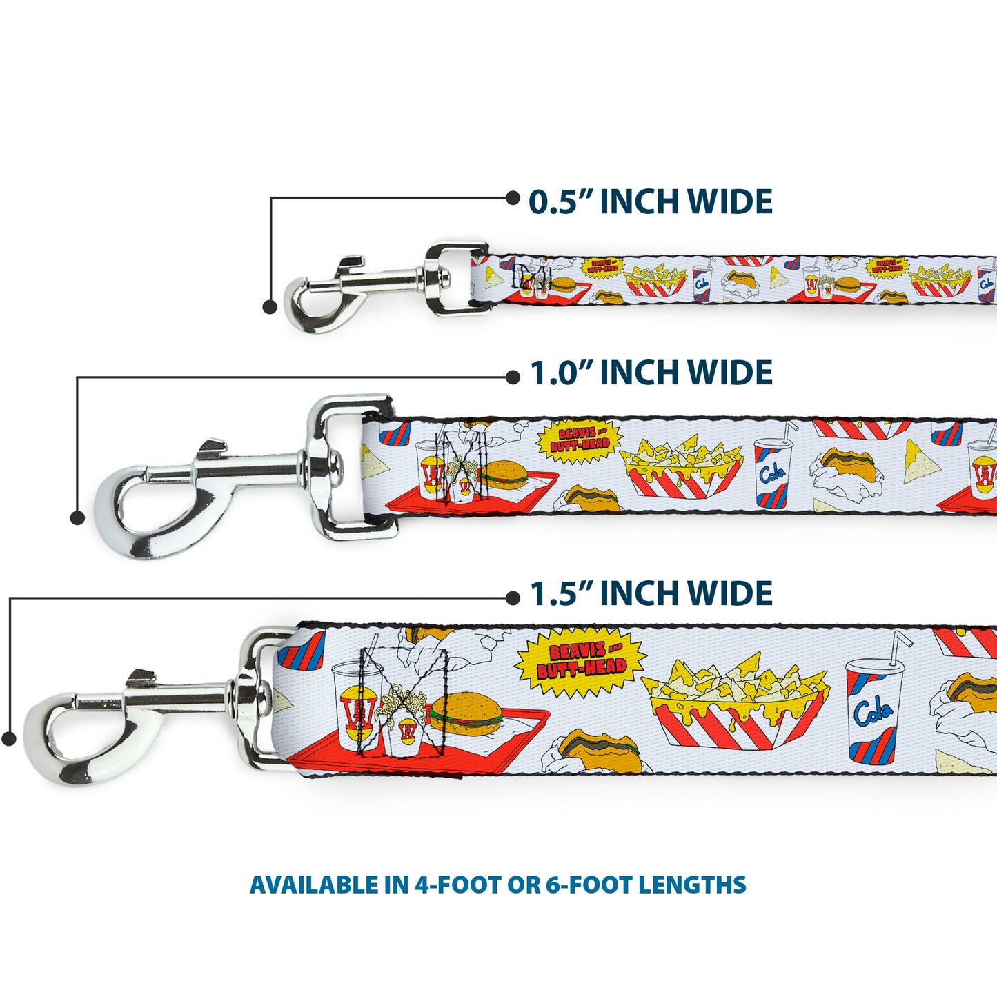 Beavis and Butthead Burger World Icons Dog Leash