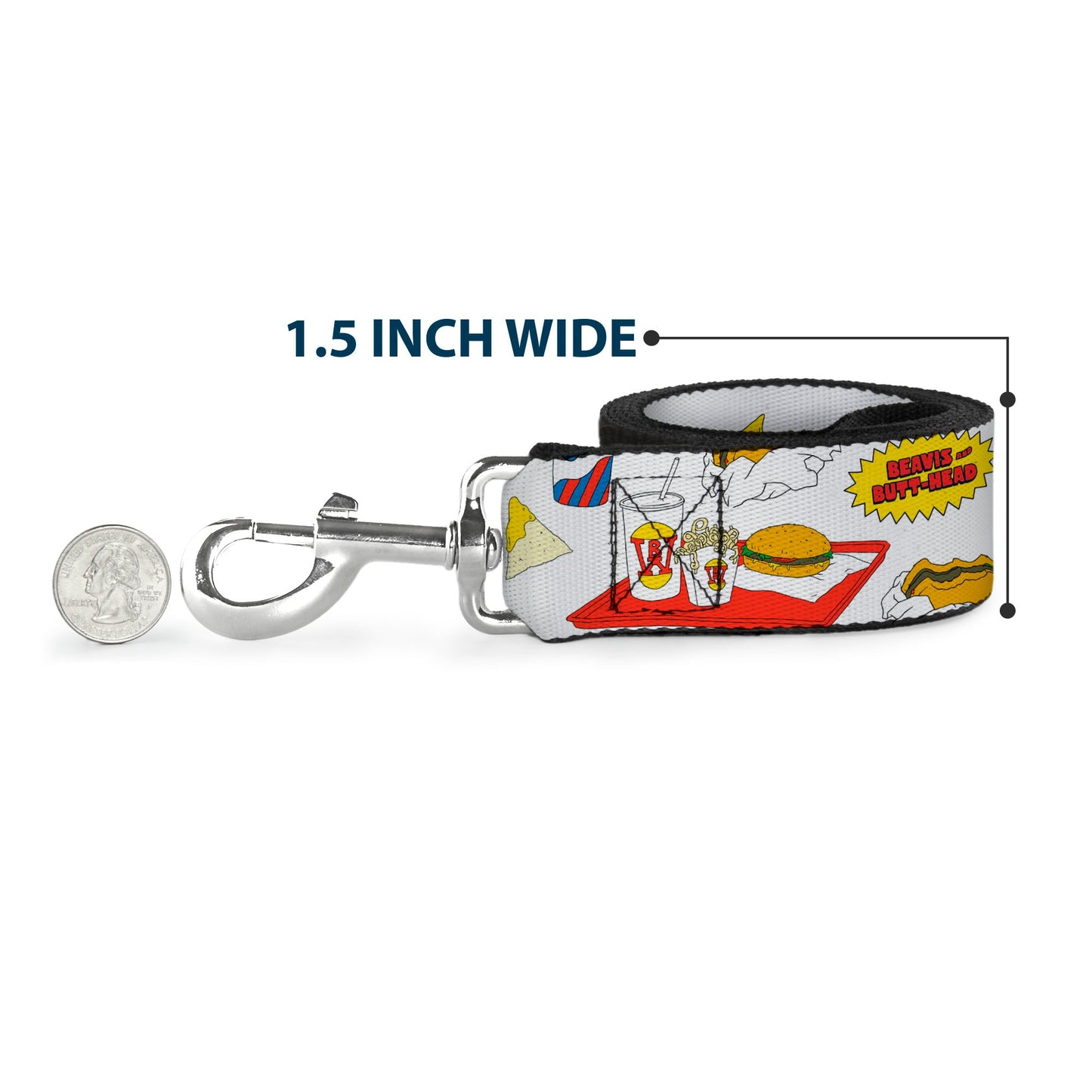 Beavis and Butthead Burger World Icons Dog Leash