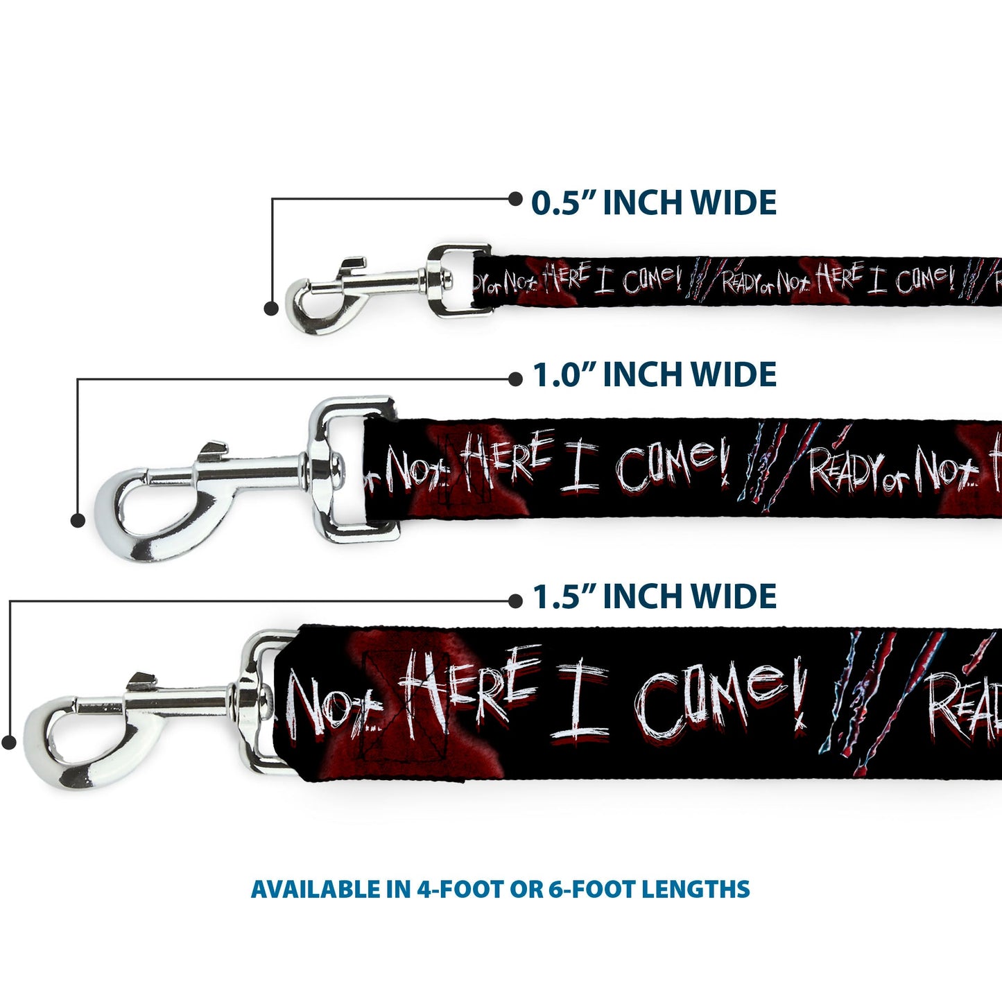 Nightmare on Elm Street Ready Or Not Here I Come Freddy Dog Leash
