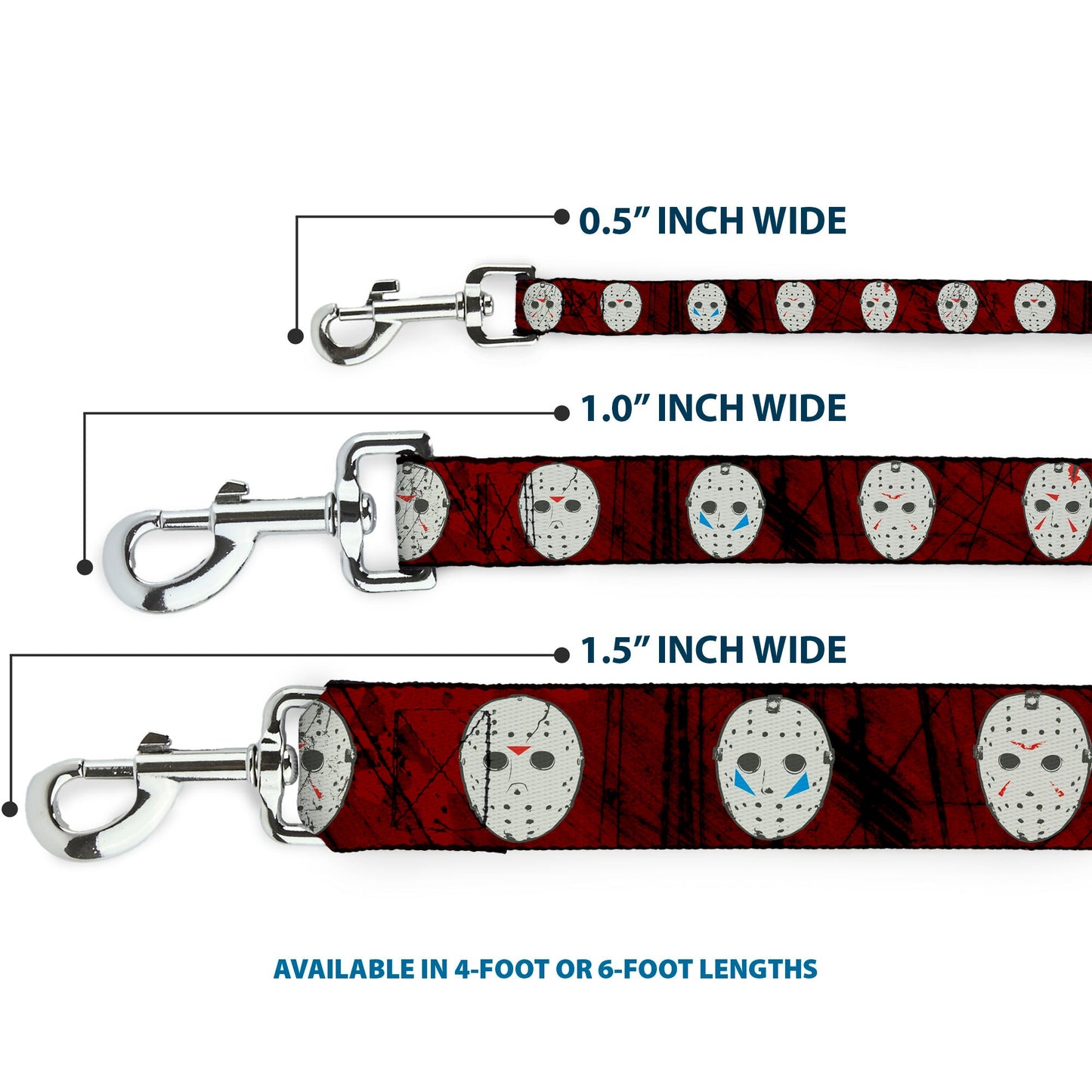 Friday the 13th Jason Hockey Mask Dog Leash