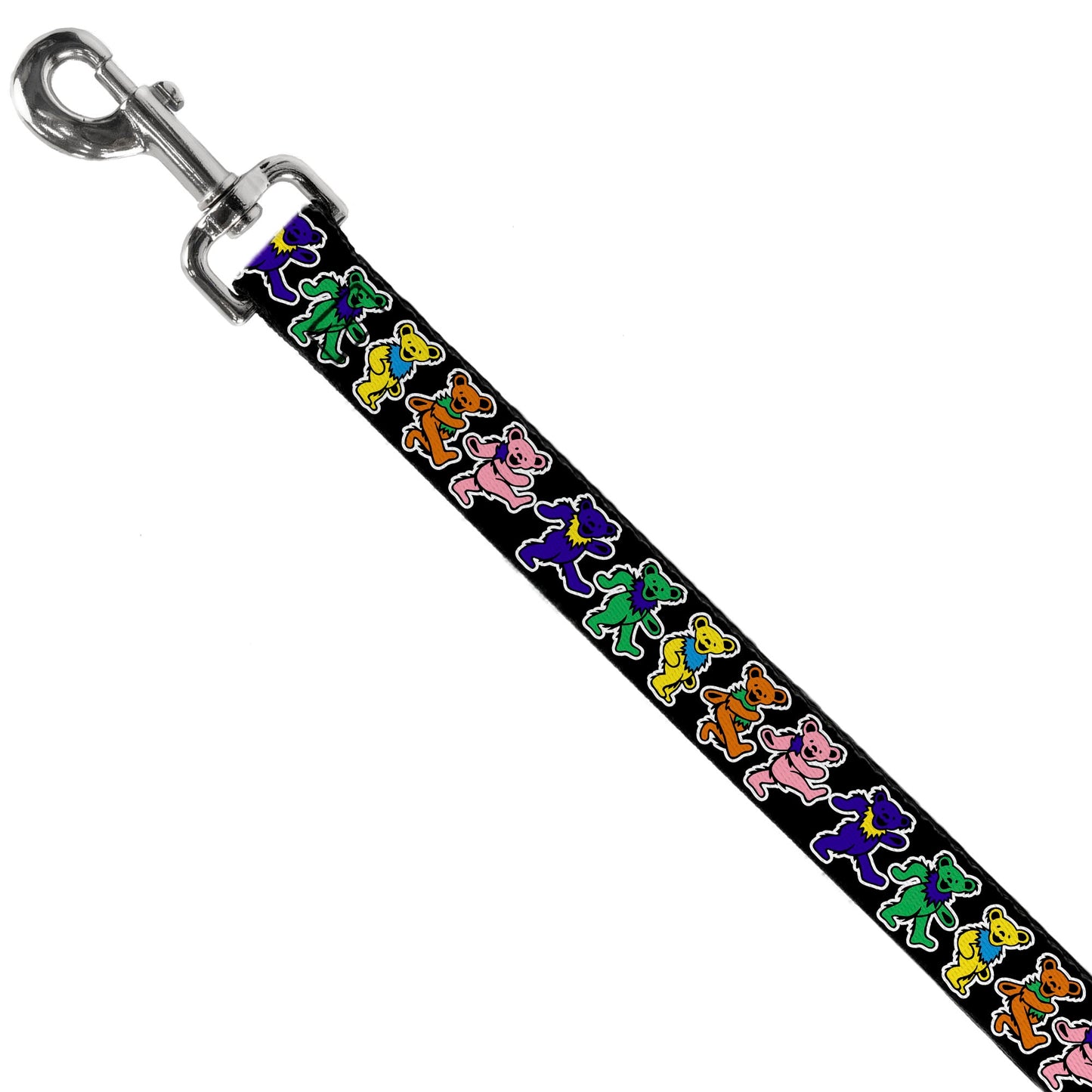Grateful Dead Dancing Bears Black Dog Leash