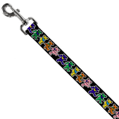 Grateful Dead Dancing Bears Black Dog Leash