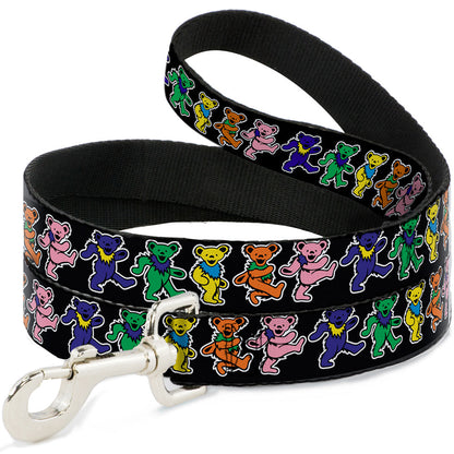 Grateful Dead Dancing Bears Black Dog Leash