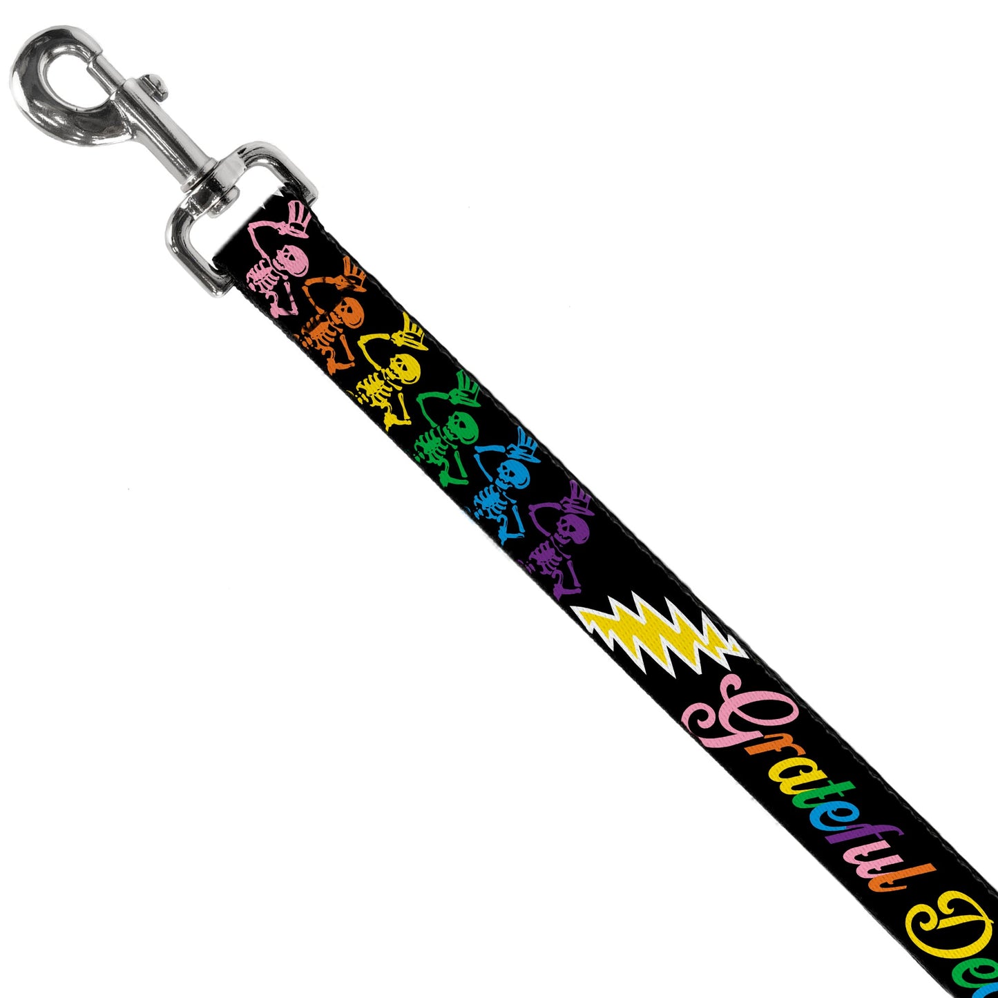 Grateful Dead Script With Bears & Skeletons Dog Leash