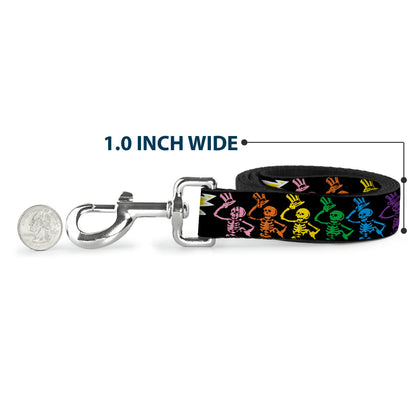 Grateful Dead Script With Bears & Skeletons Dog Leash