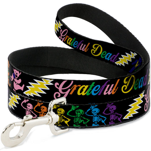 Grateful Dead Script With Bears & Skeletons Dog Leash