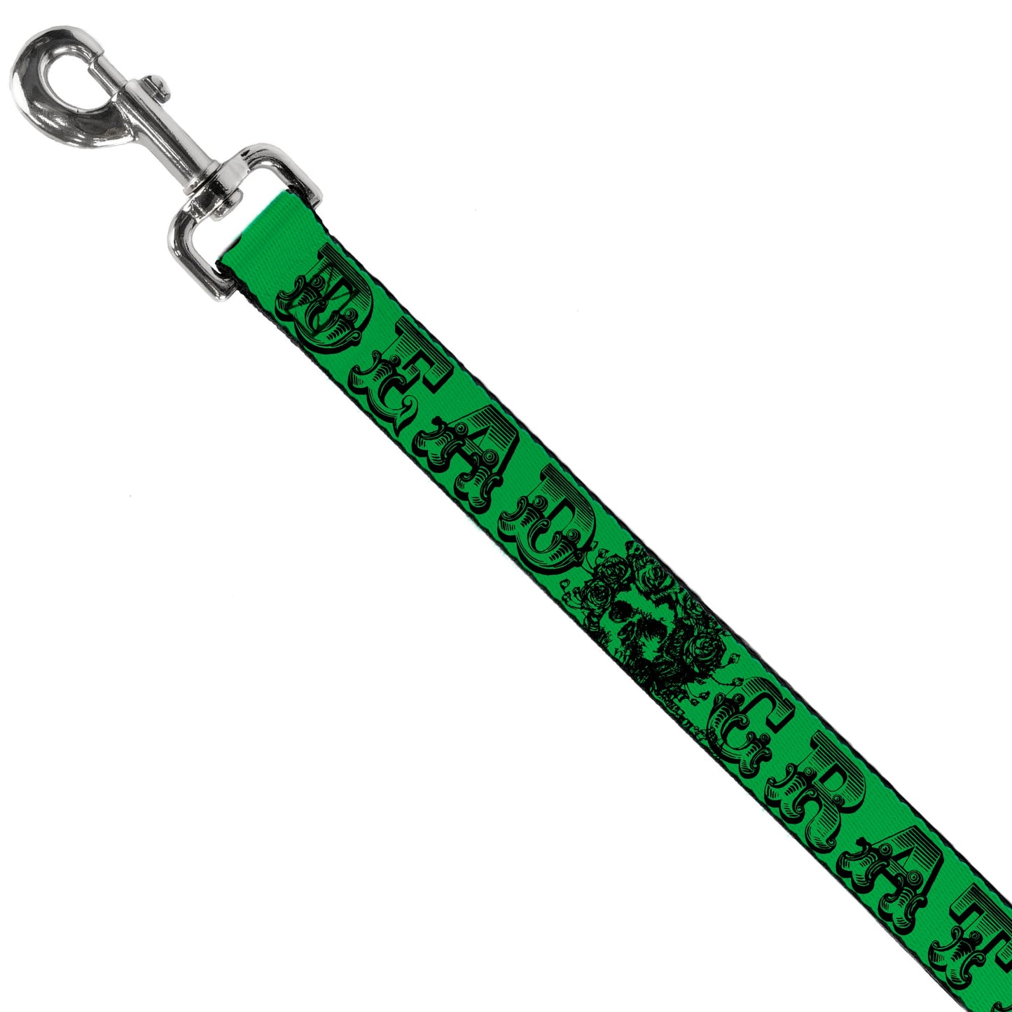 Grateful Dead Text with Skull & Roses Dog Leash