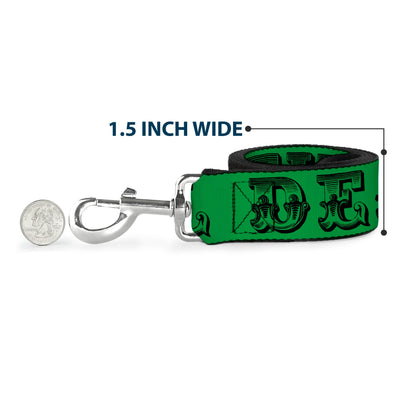 Grateful Dead Text with Skull & Roses Dog Leash
