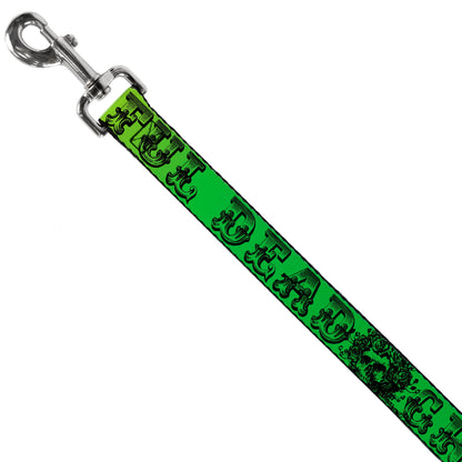 Grateful Dead Text With Skull & Roses Rainbow Fade Dog Leash