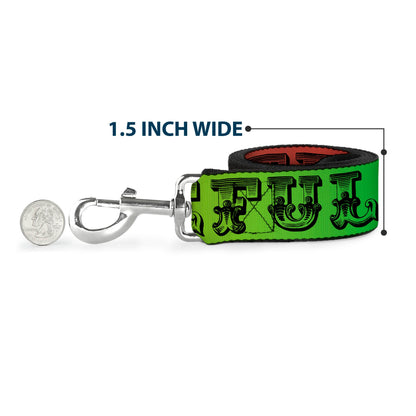 Grateful Dead Text With Skull & Roses Rainbow Fade Dog Leash