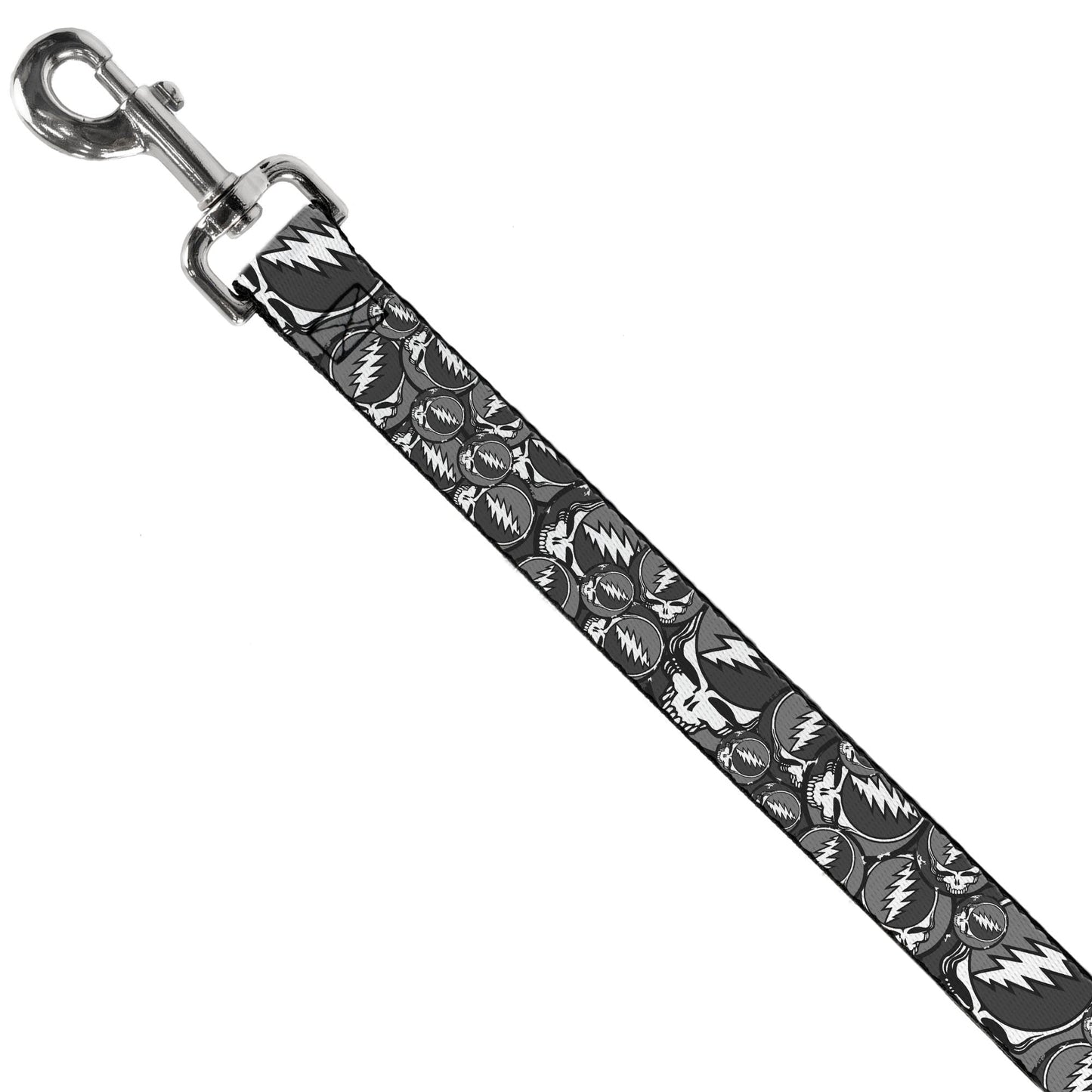 Grateful Dead Steal Your Face Stacked Gray Dog Leash