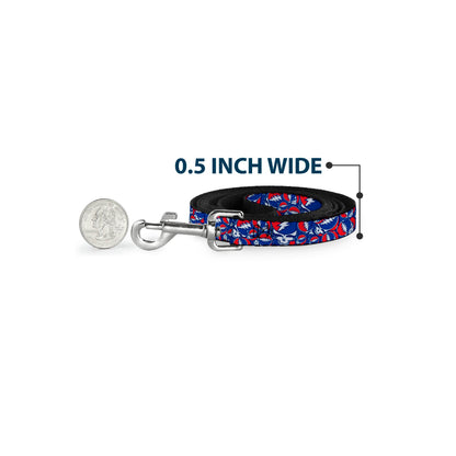 Grateful Dead Steal Your Face Stacked Dog Leash