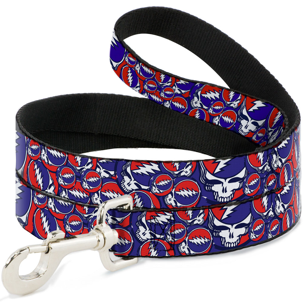 Grateful Dead Steal Your Face Stacked Dog Leash
