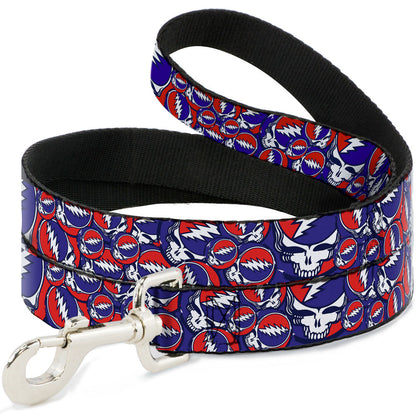 Grateful Dead Steal Your Face Stacked Dog Leash