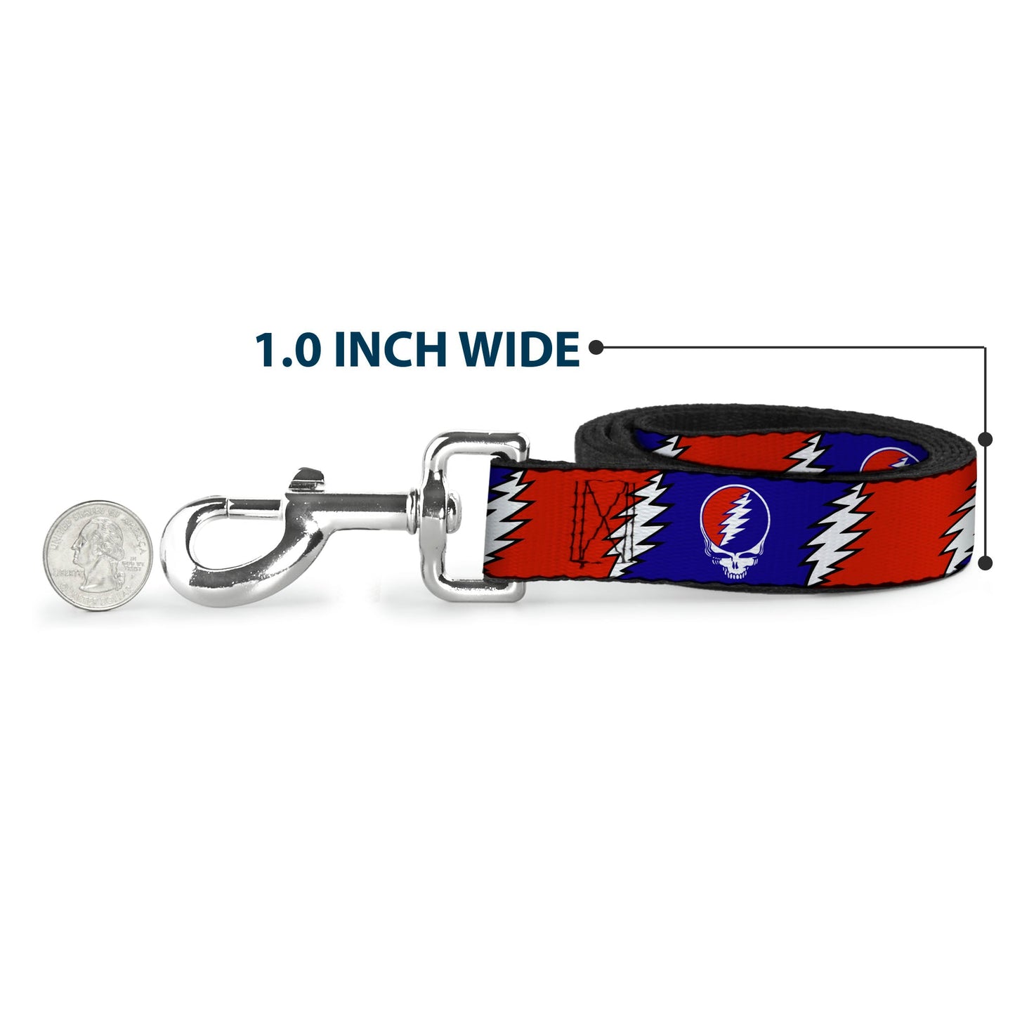 Grateful Dead Steal Your Face With Lightning Bolt Dog Leash