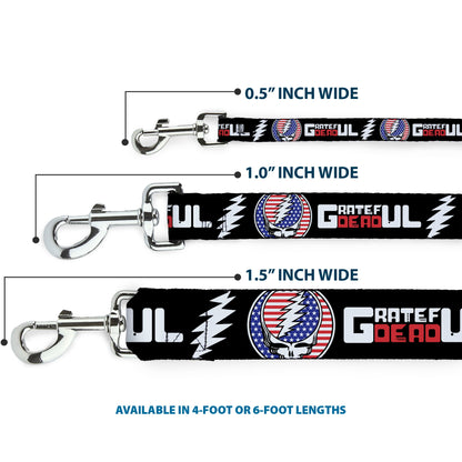Grateful Dead Steal Your Face Stars and Stripes Dog Leash