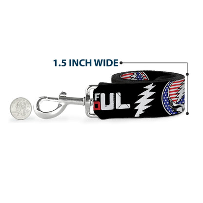Grateful Dead Steal Your Face Stars and Stripes Dog Leash