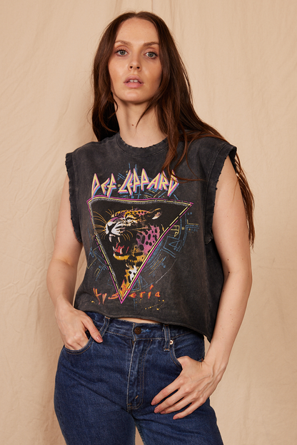 Def Leppard Hysteria Womens Tank Top Shirt Vintage Black