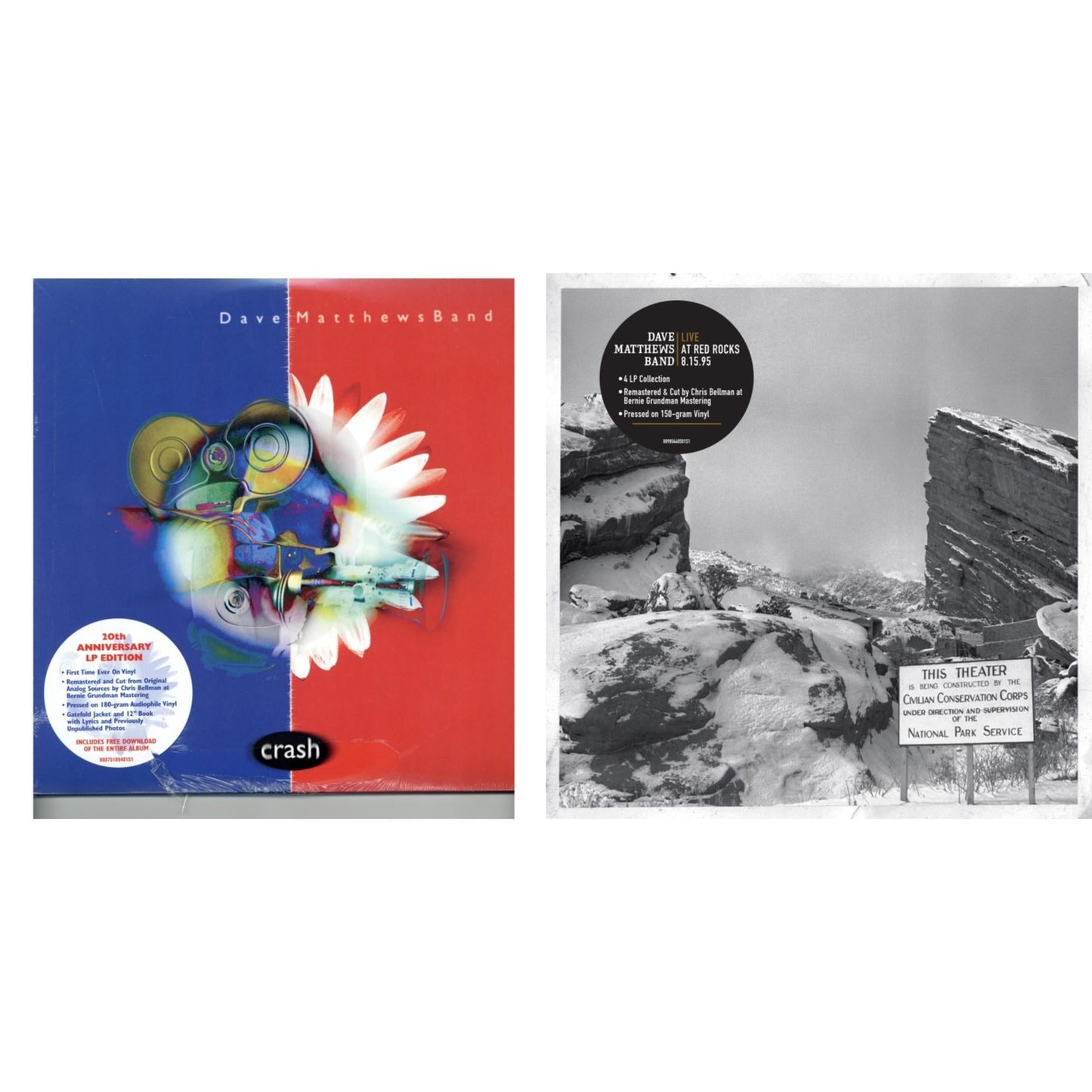 Dave Matthews Band - Crash Anniversary Edition (2LP/180G/Dl Card/Deluxe LP/Gatefold) & Live At Red Rocks 8.15.95 (4LP/150G/Box)