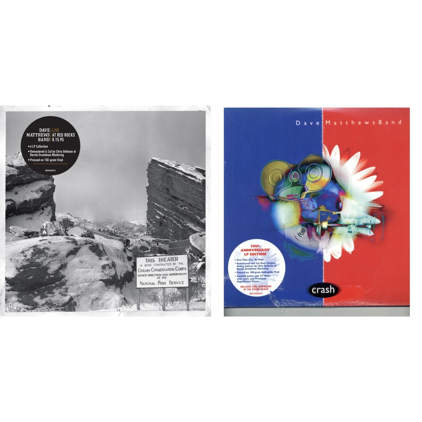 Dave Matthews Band - Crash Anniversary Edition (2LP/180G/Dl Card/Deluxe LP/Gatefold) & Live At Red Rocks 8.15.95 (4LP/150G/Box)