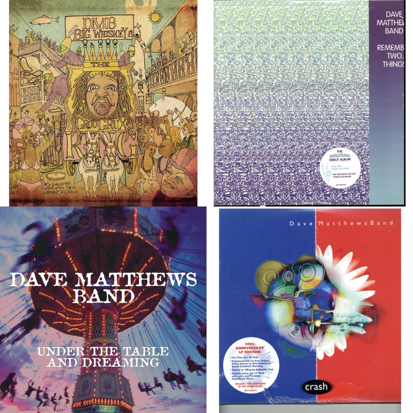 Dave Matthews Band - Big Whiskey & The Groogrux King (2LP/Gatefold) & Remember Two Things (2LP/180G/Dl Card) & Under The Table And Dreaming (2 LP/150G/Dl Code) & Crash Anniversary Edition (2LP/180G/Dl Card/Deluxe LP/Gatefold)