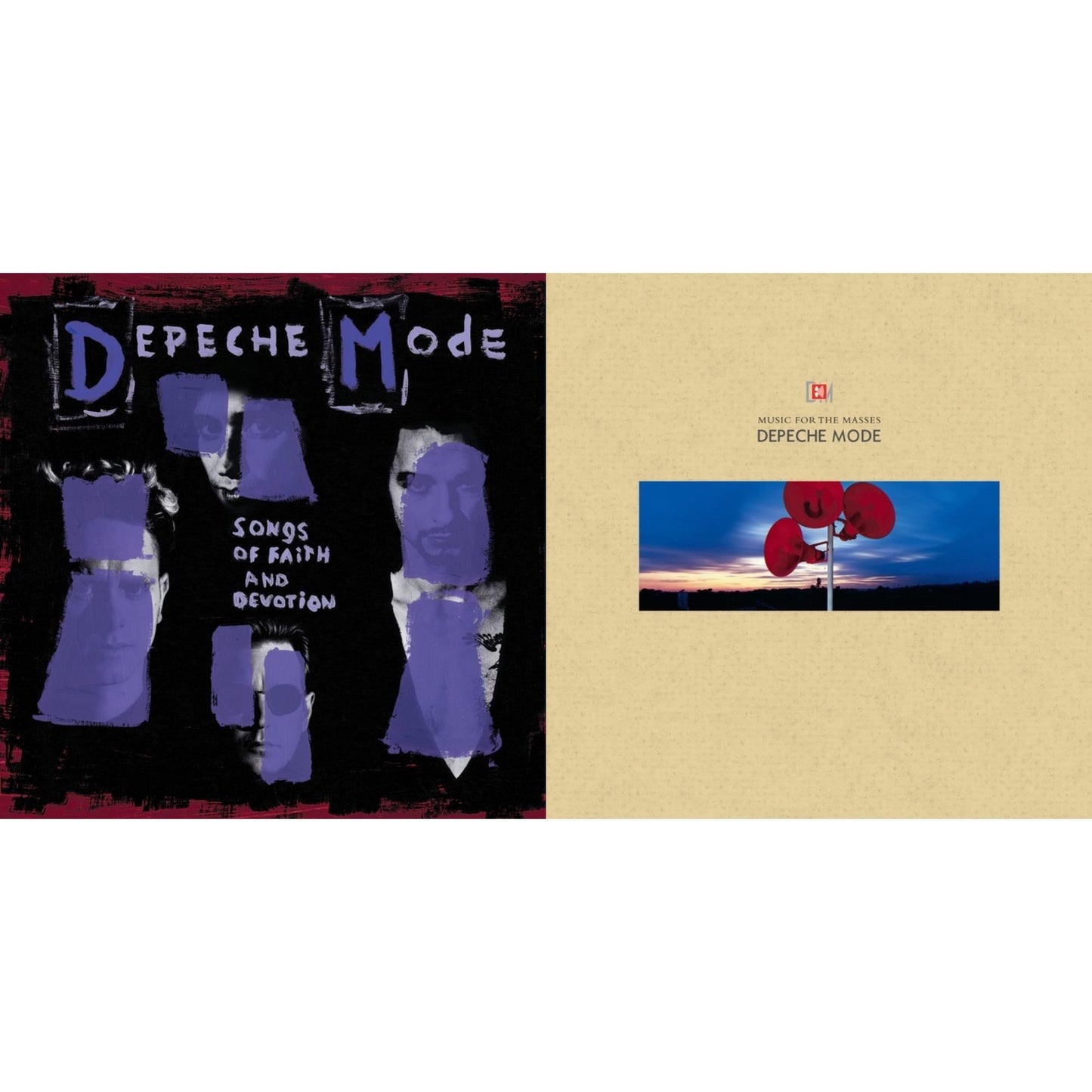 Depeche Mode - Music For The Masses & Songs Of Faith & Devotion - LP Vinyl Bundle