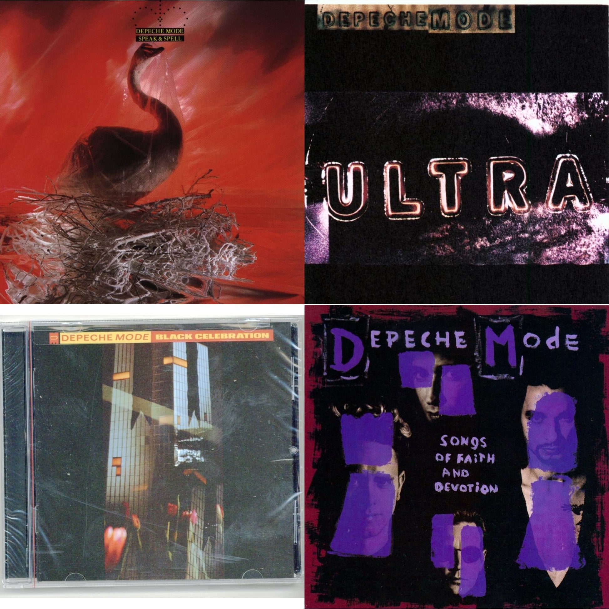 Depeche Mode - Speak & Spell & Ultra & Black Celebration & Songs Of Faith & Devotion - CD Bundle