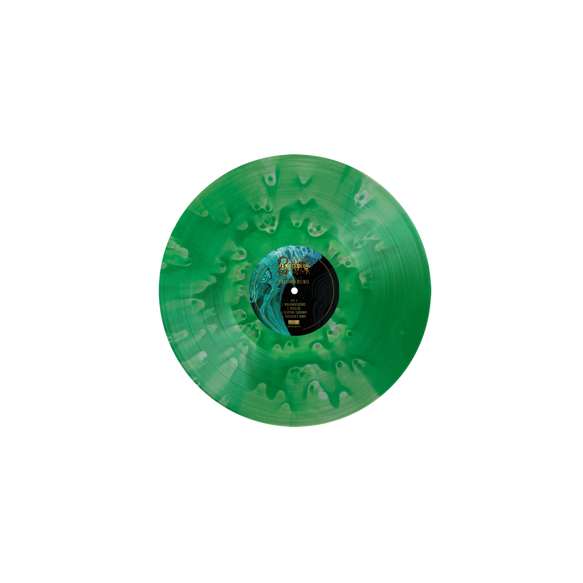 Dawn of Ouroboros - Bioluminescence on Emerald Ghostly + Glow In The Dark Splatter Vinyl Record