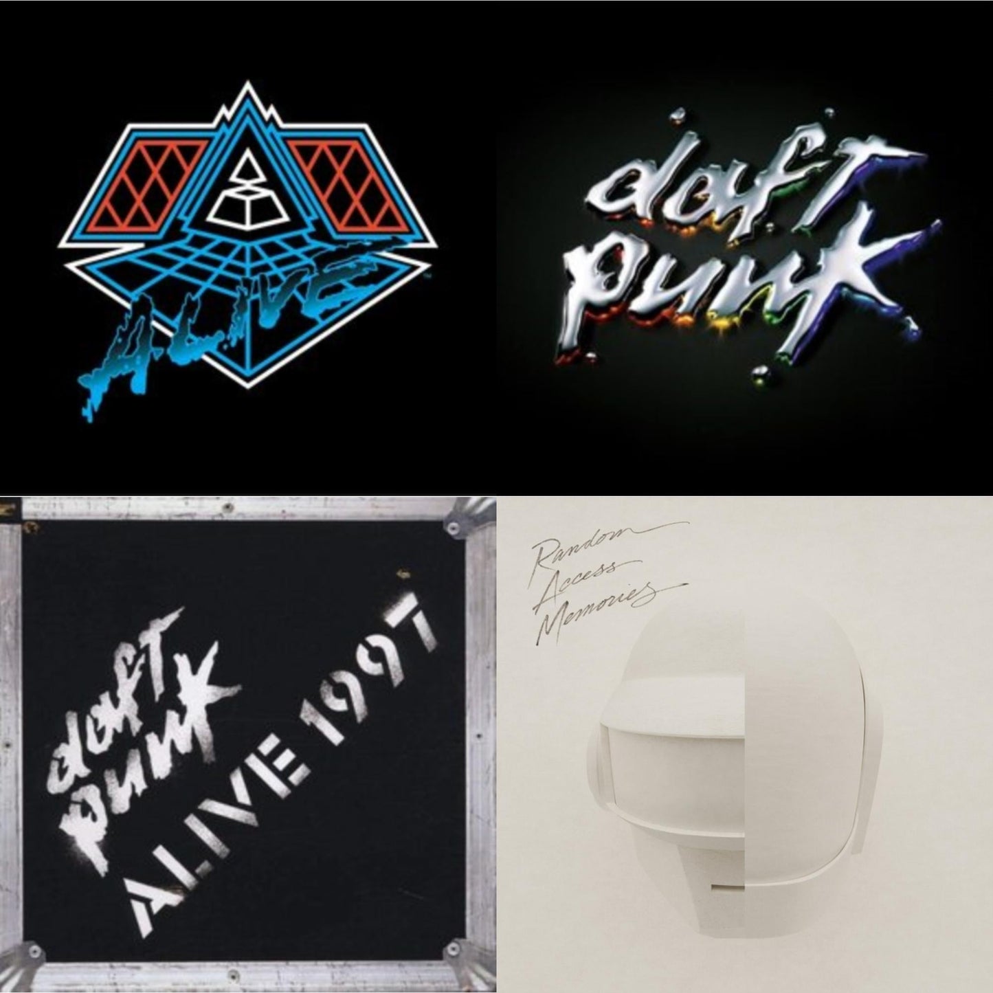 Daft Punk - Alive 2007 (2LP) & Discovery & Alive 1997 & Random Access Memories (Drumless Edition) (2LP/180G)