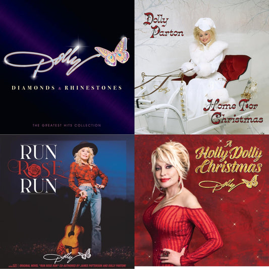 Dolly Parton - Diamonds & Rhinestones: The Greatest Hits Collection (2LP) & Home For Christmas (140G) & Run Rose Run & Holly Dolly Christmas (Ultimate Deluxe Edition)